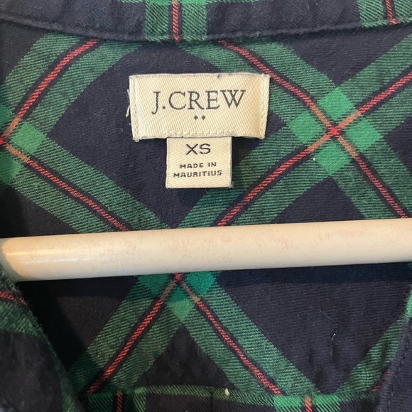 J.Crew XS plaid flannel popover - Picture 5 of 11